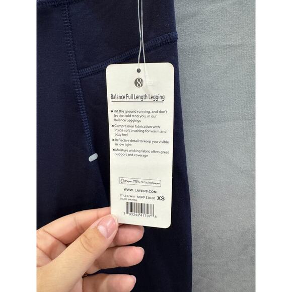 Layer 8 Women's XS Inkwell High-Waisted Full-Length‎ Compression Leggings NWT - Picture 6 of 9